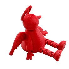 Articulated Angel Figurine Decors Adjustable Hinged Legs-Red 1
