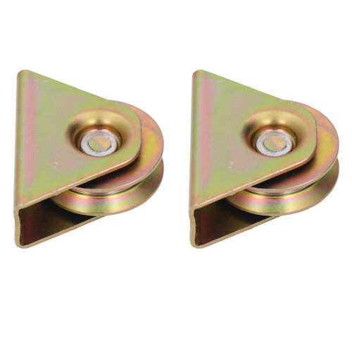 2Pcs Groove Pulley Rad V Typ Wand Montiert 2
