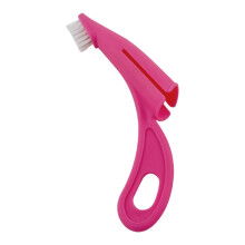 Dog Toothbrush Finger Brush For Dogs, Pet Teeth Cleaning Brush, Small And Large Sizes, Hot Pink
