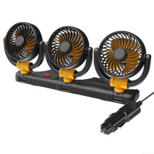 3 Head 360 Degree Rotatable Car Fan USB Powered 12V Adjustable Speed Dual Cooling For Cars SUVs Trucks Minivans