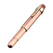 Retro Short Brass Fountain Pen Portable Pocket-0.5mm red bronze