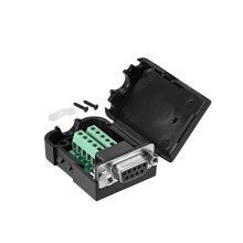 Dsub DB9 Breakout Board Connector Case 9Pin 2Row Female RS232 Port Solderless Terminal Block Adapter Positioning Nuts Ref: 4004