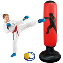 Standing Punch Bag  Inflatable Punching Column For Children, Standing Boxing Bag, Model 809, Red Pattern