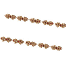 Boutons à nœud Cheongsam en alliage rétro, 10 pièces, attaches-B