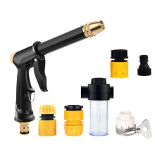 Water Washing Garden Watering Hose Nozzle 1 Set Auto Car Wash Tool Kit Metal Plastic Compatible With Standard Hoses