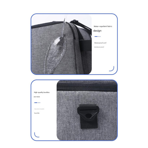 Oxfords Lunchtasche mit isolierten Fächern,-Schwarz 2