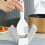 Automatic Open Close Rice Scoop Holder Modern Design Standable Kitchen Tool Dustproof Storage Box Rack for Home Use 2