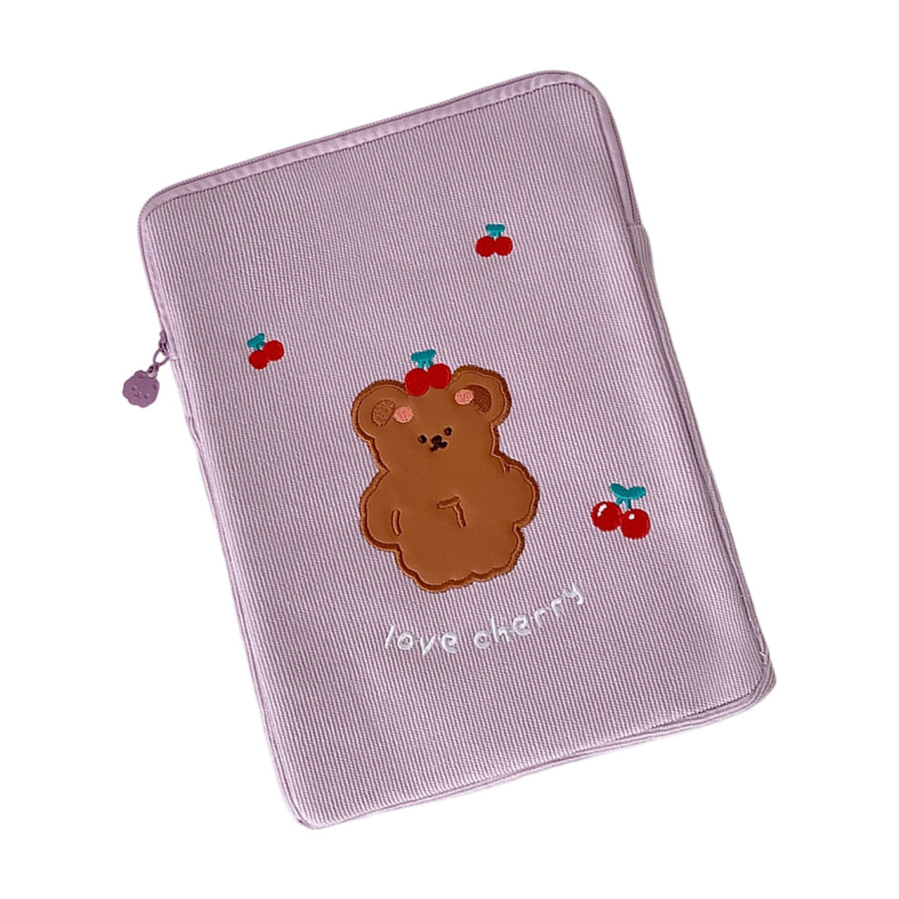 11Inch Carrying Case Plush Fabric Tablet Protective-Purplebear 7709000145058