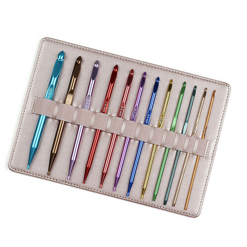 Professional Knitting Tool Aluminum Hook Ergonomic Grip Travel