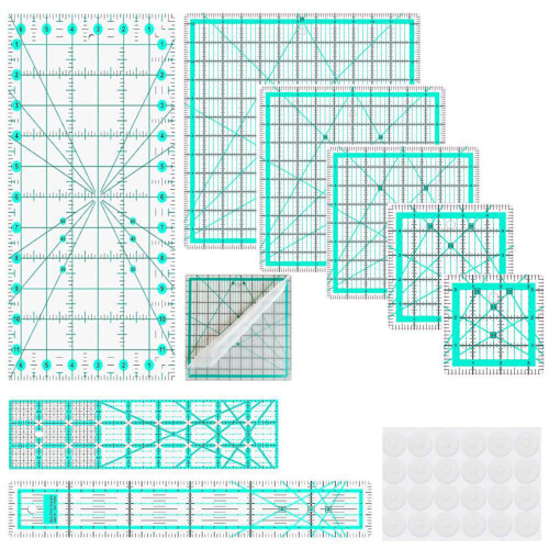 Professional Acrylic Quilting Ruler With Measurement-Green 1
