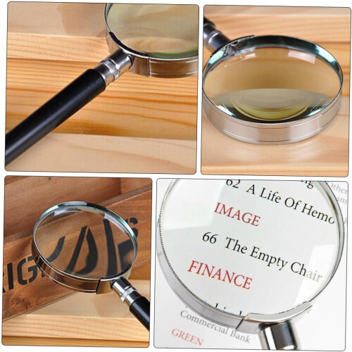 Handheld Magnifying Glass With Ergonomic Handle Frame For Seniors Reading Jewelry 2