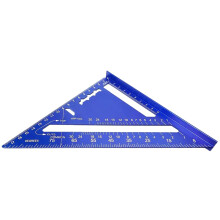 Triangle Ruler Metric Protractor Metal Precision Measuring Tool For Woodworking Carpentry Drafting Blue