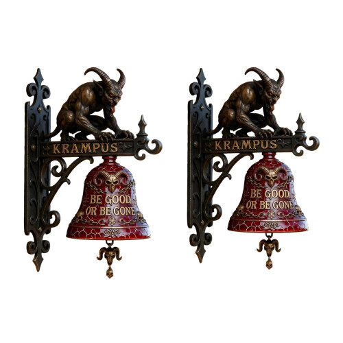 Krampus Decorative Hanging Ornament, Welcome Sign-2