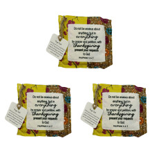 Prayer Fabric Pouches Feature Crosses Design and Blessing-W