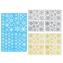 Christmas Snowflakes Window Stickers, Double-sided Printing For Equal Effect In/Out Window, Non-Toxic Reusable Static Snow Flakes For Clean Smooth Sur