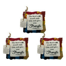 Durable Fabric Prayer Bag Containing Uplifting Messages for-U