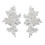 Set of 2 Embroidery Patches with Polyester Materials for-White 1