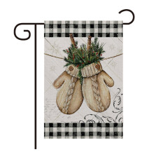 Bandeira decorativa para jardim, feita de juta resistente às intempéries e fácil de cuidar, ideal para varandas e alpendres (30x45 cm).