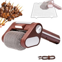Cordless Electric Grill Brush Rechargeable 350RPM Stainless Steel Rotating Head LED Light For Outdoor BBQ Cleaning