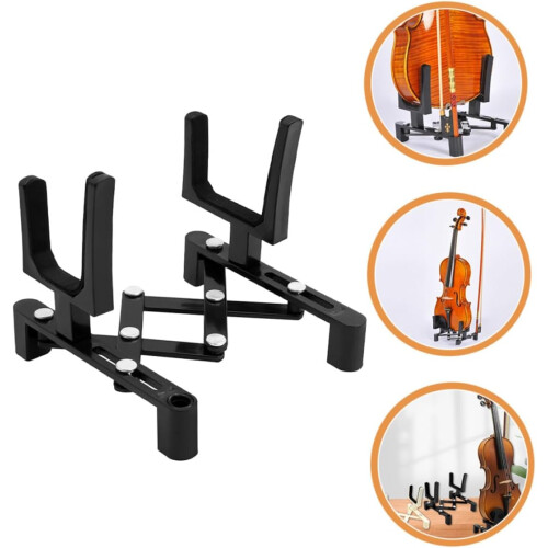 Portable Violin Folding Stand ScratchResistant Display Rack For Home, Classroom Use, Easy Installation, Load Capacity 1