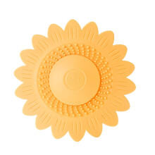 Flower Shape Sink Stopper Silicone For Kitchen And Bathroom Sink Yellow Hair Catcher Drain Plug