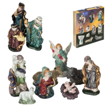 Figurines pour crèche de Noël Céramique Fêtes 10 cm 11 pièces