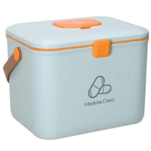 Draagbare EHBO-set opbergruimte, verdikte PP-organizer voor noodartikelen met afneembaar bakje