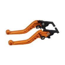 Brake Lever Folding Clutch Lever Adjustable Hand Lever Yellow For Motorcycle Handlebar Drum Brake Compatible
