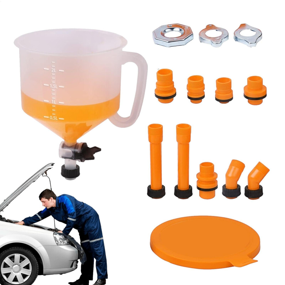 Radiator Coolant Funnel Kit 15Pcs Spill Antifreeze Refilling With Valve Switch For Vehicles 9067246190170