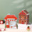 Robuste Metall-Weihnachtshütten-Dekorationsbox mit-Schneemann 2