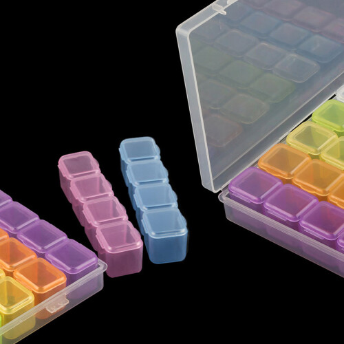 Adjustable Grid Organizer, Transparent Jewelry Box for Customizable Compartment Sizes and Durable PP Plastic Build 2
