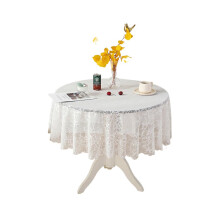 Round Tablecloth Easy Wash And Elegant Ice Flower Lace Pattern 150cm (59.1in) Round Durable