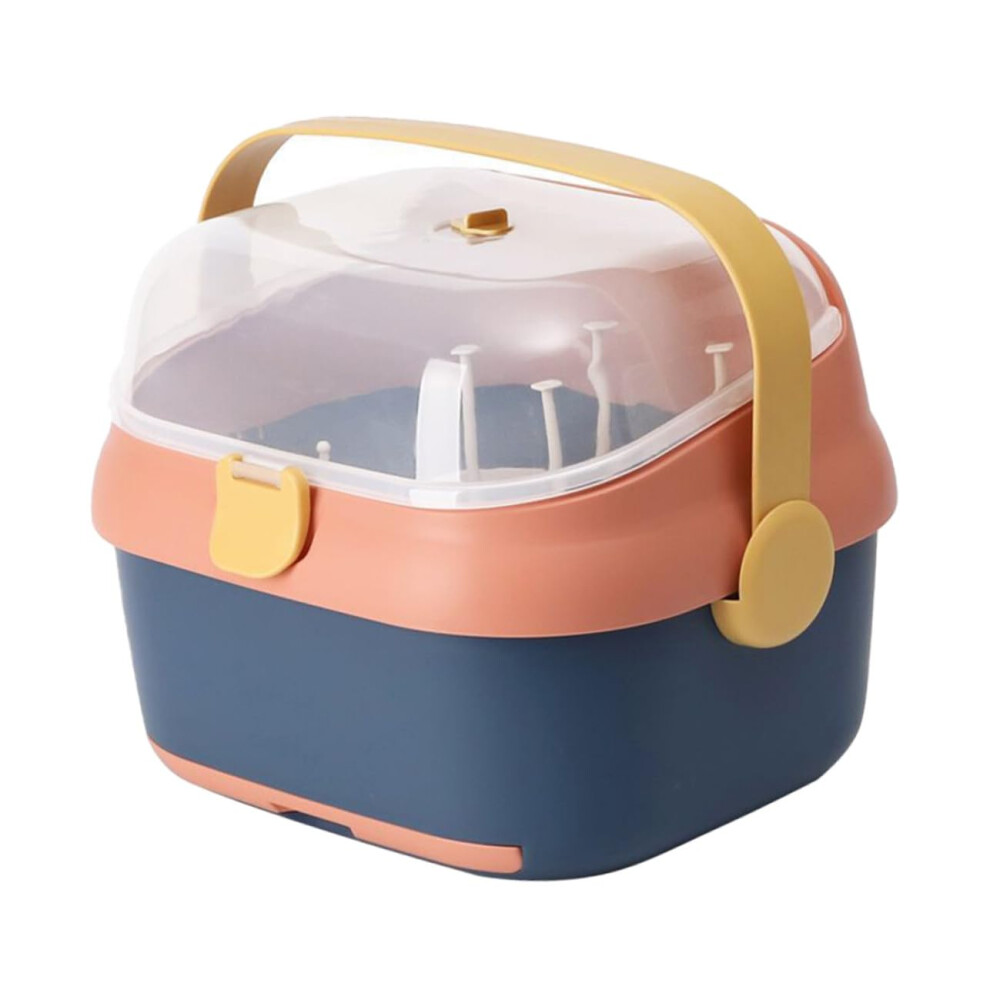 Multifunctional Bottle Drying Box With Lid And Drainer For Feeding Bottles And Tableware Dustproof Large Case For Moms