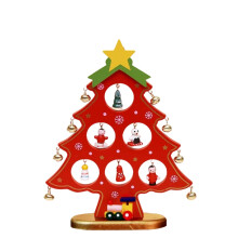 Árvore de Natal de madeira faça você mesmo, decoração festiva para casa com enfeites natalinos, material de madeira para calendário do Advento
