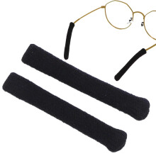 Ear Cushions For Eyeglasses Knitted Glasses Ear Grip Pads Eyeglass Temple Sleeves Elastic Tips Black Universal Fit