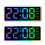 Bedside Electric Alarm Clock LED Lighting-white shell 2