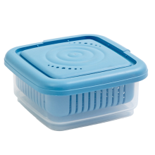 Refrigerator Organizer Bins, Fresh Produce Saver, Ventilated Food Storage Containers, Sealed Environment, Double-layer Drain, Refrigerator Friendly, F