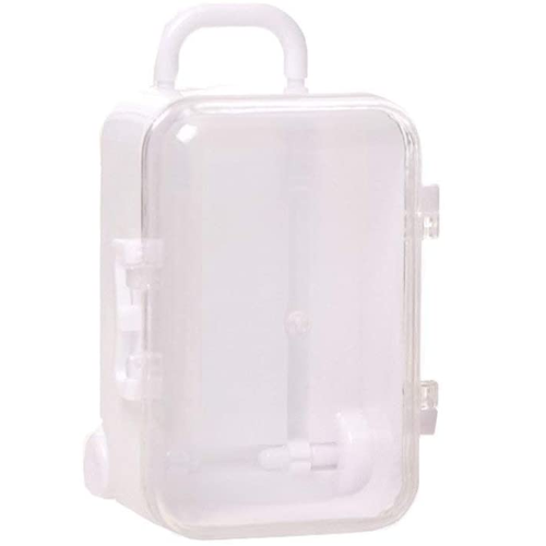 Exquisite Workmanship Mini Suitcase Boxes, Wedding Party Decoration Clear Small Candy Box For Jewelry Storage, Tiny Boxes With Smooth Surface And Roll