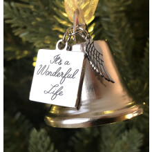 Inspired By It's A Wonderful Life, Christmas Ornaments Angel Wing Charms Iconic Bell For Classic Christmas Tree Decorations Gifts