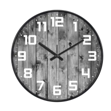 Aged Silver Finish Clock, 12-Inch Industrial Vintage Design With Clear And Easy-To-Read Numbers, Suitable For All Rooms As An Elegant Home Decor