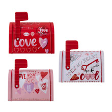 Set van 3 miniatuurechte kerstbrievenbussen voor snoepopslag en