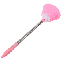 Toilet Drain Plunger Reinforced Cup Long Handle Unclogger Tool For Bathroom And Kitchen Blockages Home Office Hotel Use