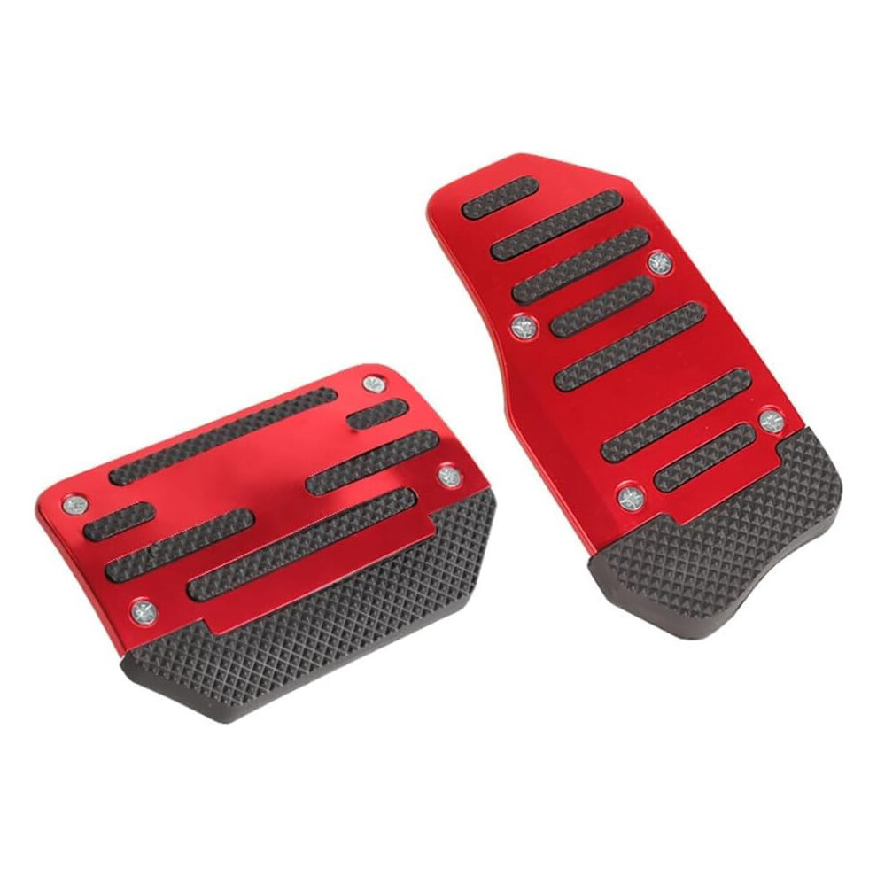 Auto Aluminum Pedal Covers Antislip Pedal Kit Compatible With Defender Discovery 3 4 5 Evoque Freelander Red 9105992712311