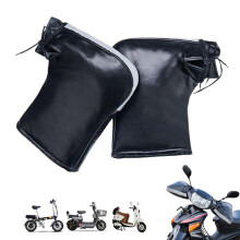 Winter Motorcycle Handlebar Muffs Gloves Waterproof Windproof Thermal with Reflective Stripes
