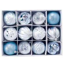 Elegant Christmas Tree Decorations, Silver Brown Shatterproof Plastic Hanging Decorations, Lightweight Durable Easy To Hang Unique Design Baubles For