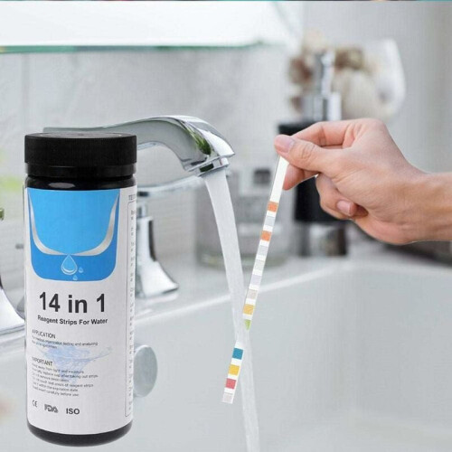 Multi Parameter Test Strips for Drinking Water, Accurate Readings with Easy To Use Strips, Cost Effective Water Quality Test Kit for Pool, Hardness De