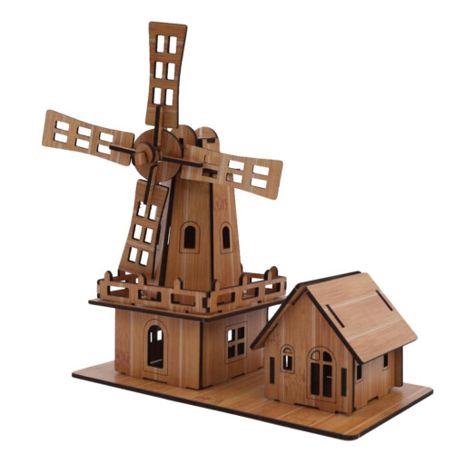 Δημιουργικό Ξύλινο Παζλ 3D DIY, Εκπαιδευτικό Γρίφος για Ενήλικες και Παιδιά, Ομαλό 1