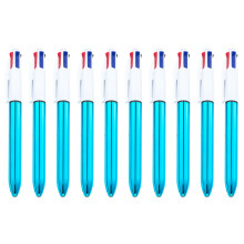 Lot de 10 stylos à bille rétractables, stylos à bille-Bleu