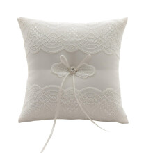 White Lace Wedding Ring Pillow, Bridal Ring Bearer Pillow, Lace Pillow, Wedding Decoration