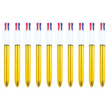 Multicolor Ballpoint Pen 4 in 1 Colors in One Retractable-gold
